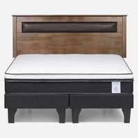 Cama Europea New Style 6 2 Plazas + Respaldo