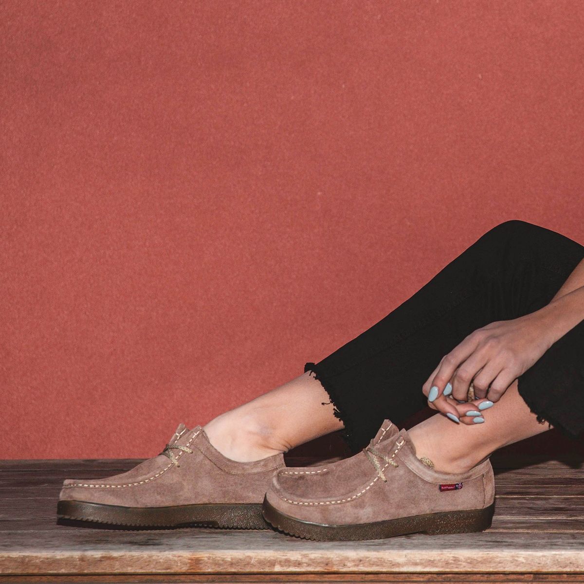 HUSH PUPPIES - Navajo Zapato Casual Mujer Cuero Café Hush Puppies