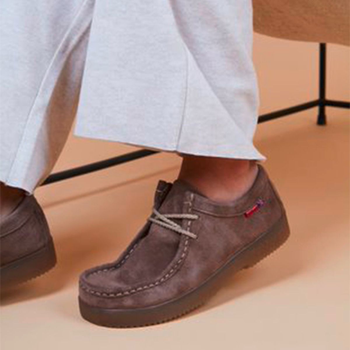 HUSH PUPPIES - Navajo Zapato Casual Mujer Cuero Café Hush Puppies