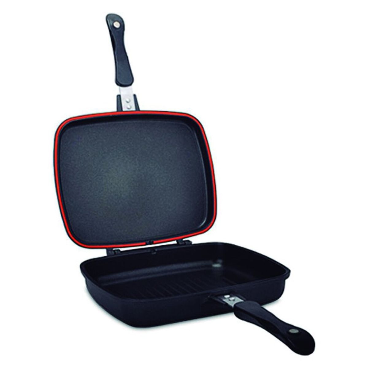 KITCHENWARE - Sartén Grill Doble Antiadherente Teflón Presión 28