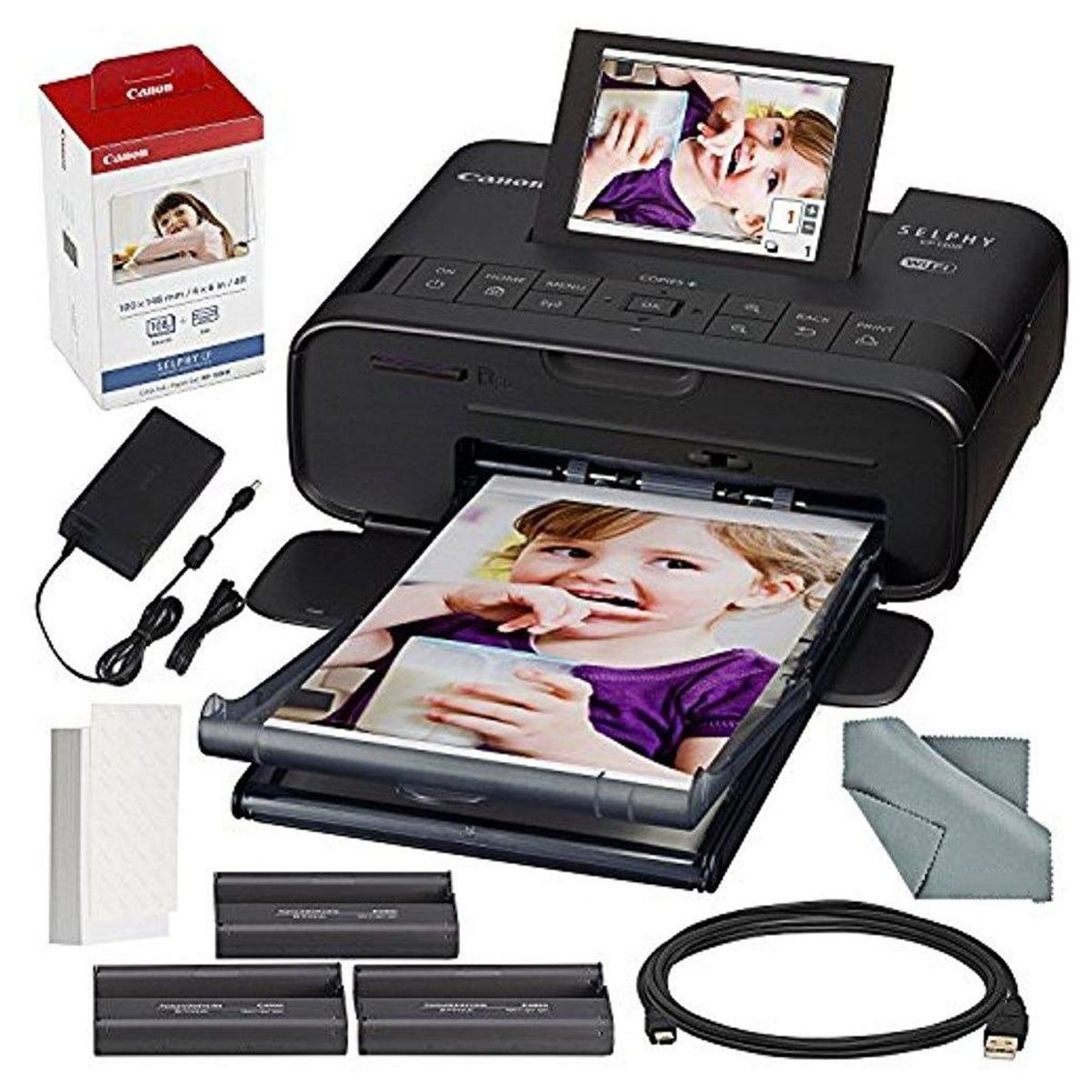 CANON - Impresora de fotos Selphy CP1300 KIT negro