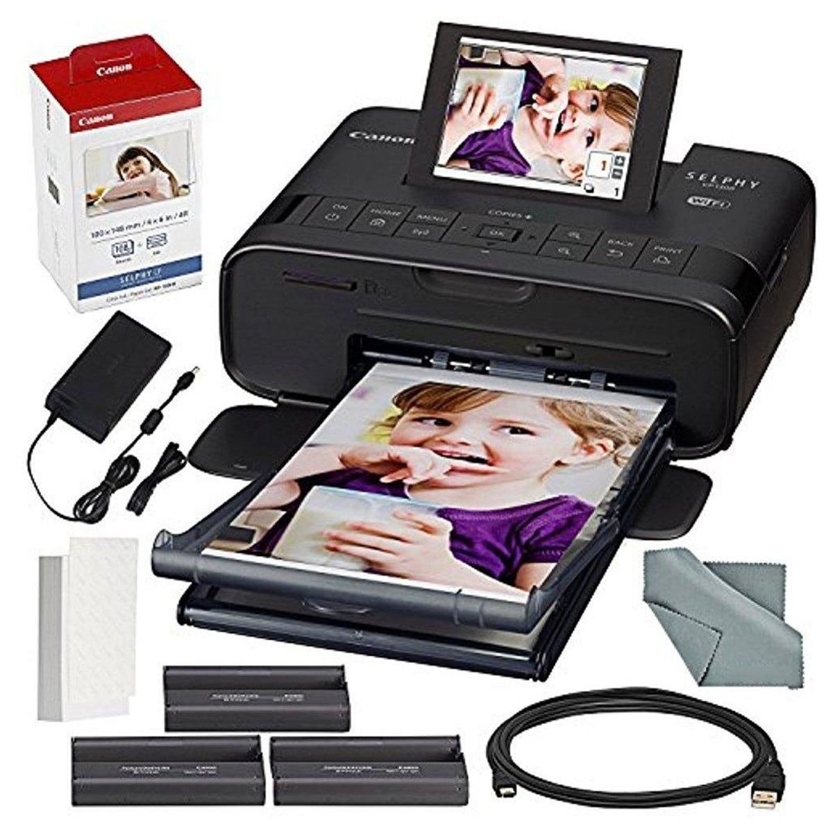 CANON - Impresora de fotos Selphy CP1300 KIT negro