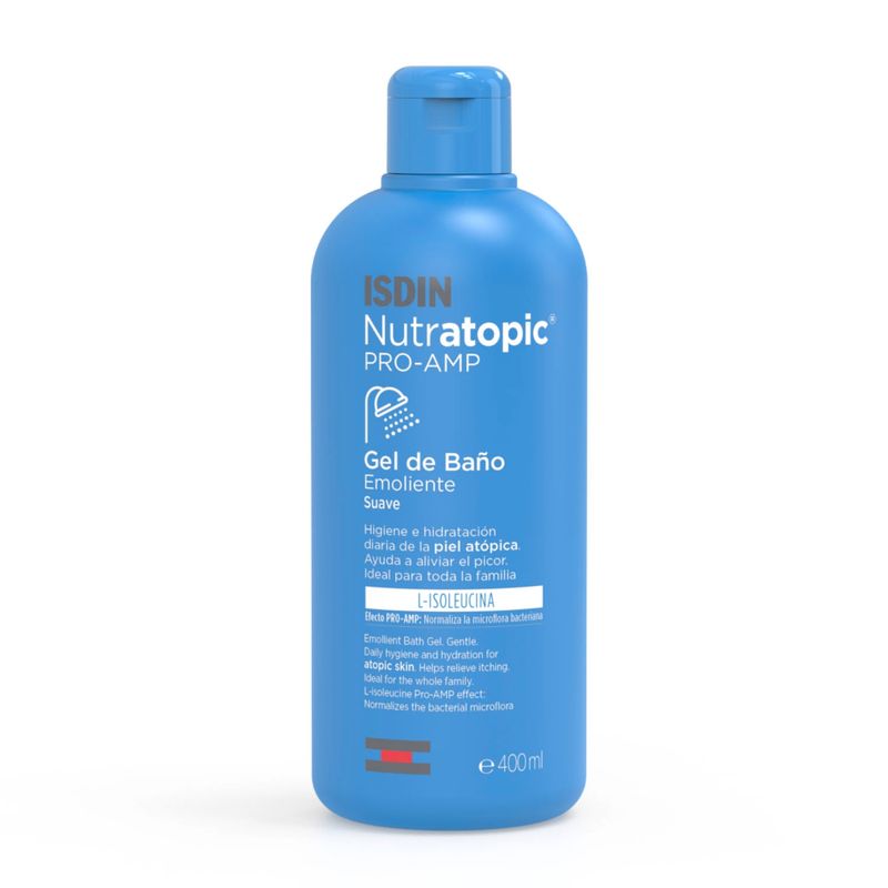 ISDIN - Gel Baño Piel Atopica Nutratopic Pro AMP Bano Emoliente 400ml ISDIN