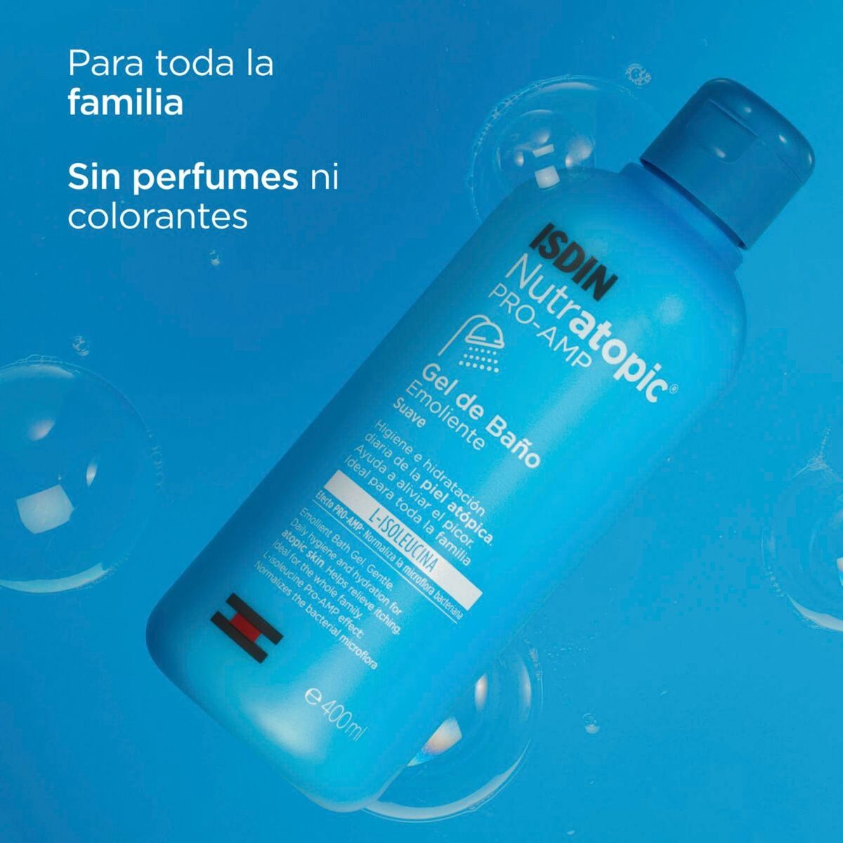 ISDIN - Gel Baño Piel Atopica Nutratopic Pro AMP Bano Emoliente 400ml ISDIN