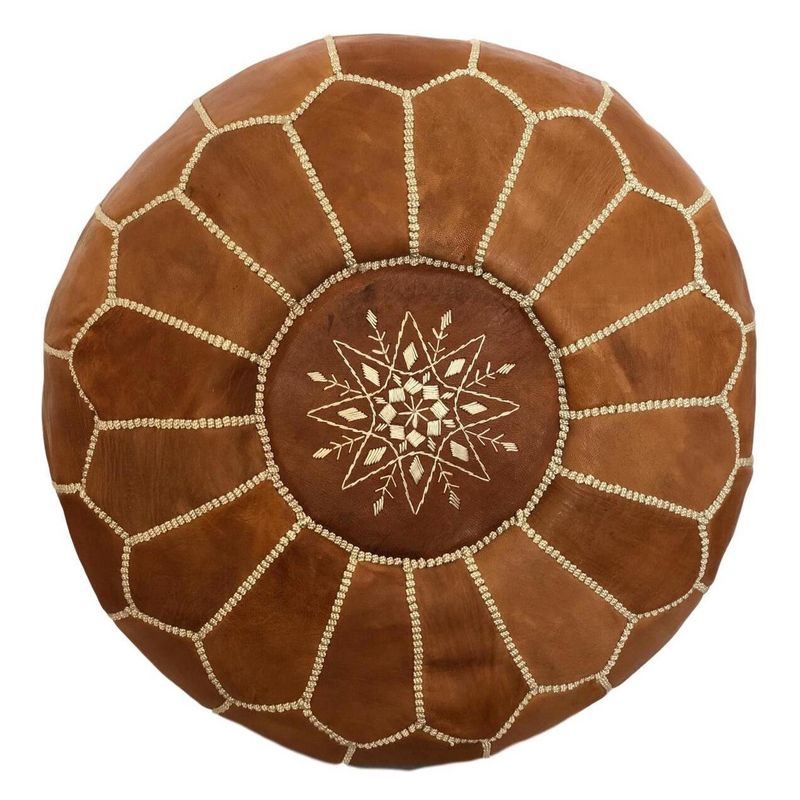 AMALUK - Pouff De Cuero Marroquí