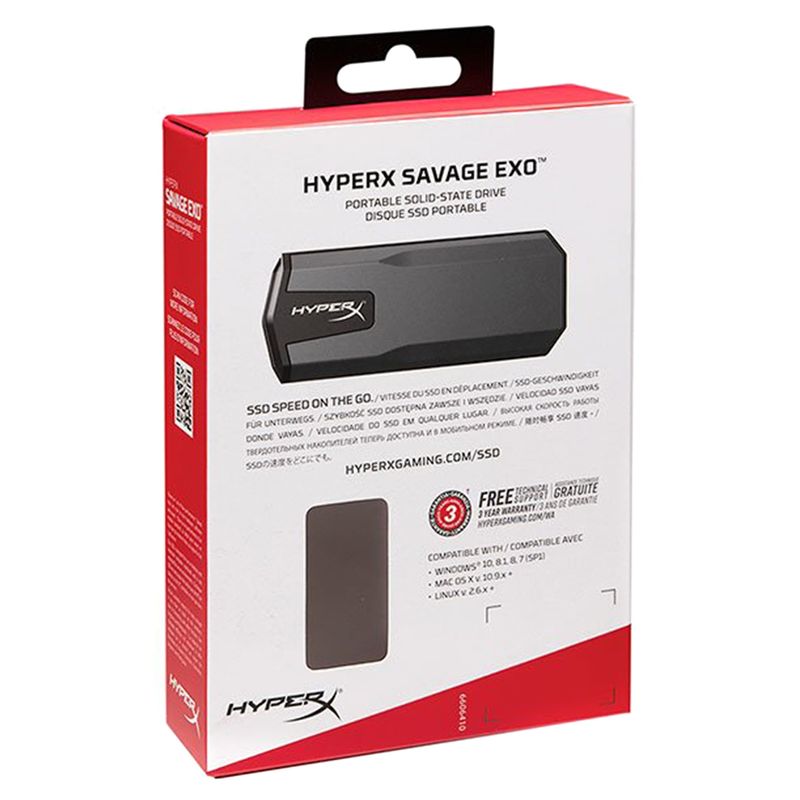 HYPERX - Disco SSD Externo HyperX 480GB EXO Savage