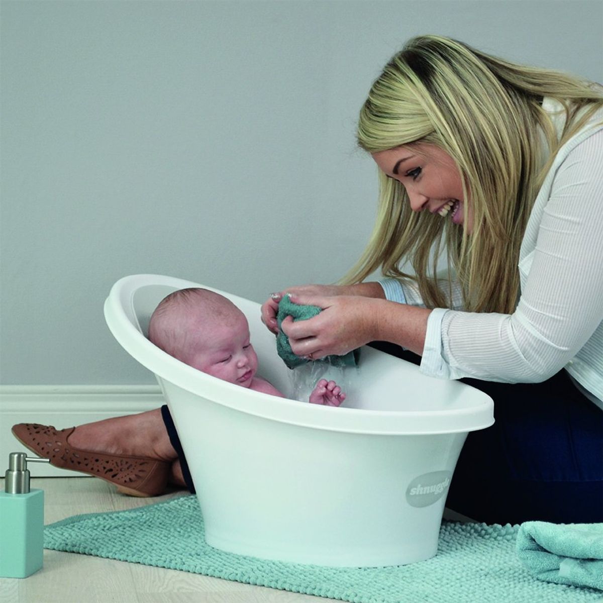 SHNUGGLE - Tina bañera para bebés Celeste