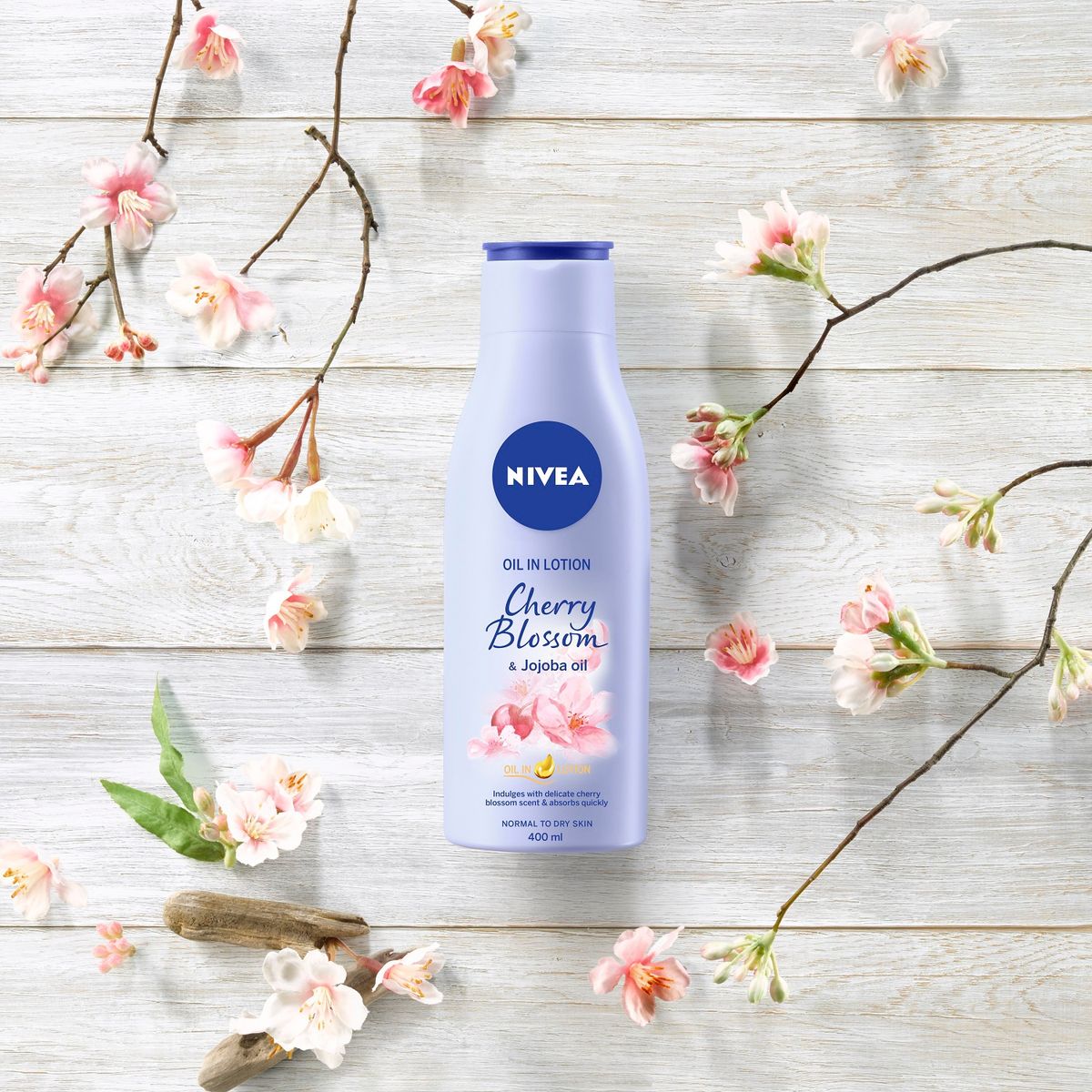 NIVEA - Loción corporal cereza & aceite de jojoba 400ml NIVEA