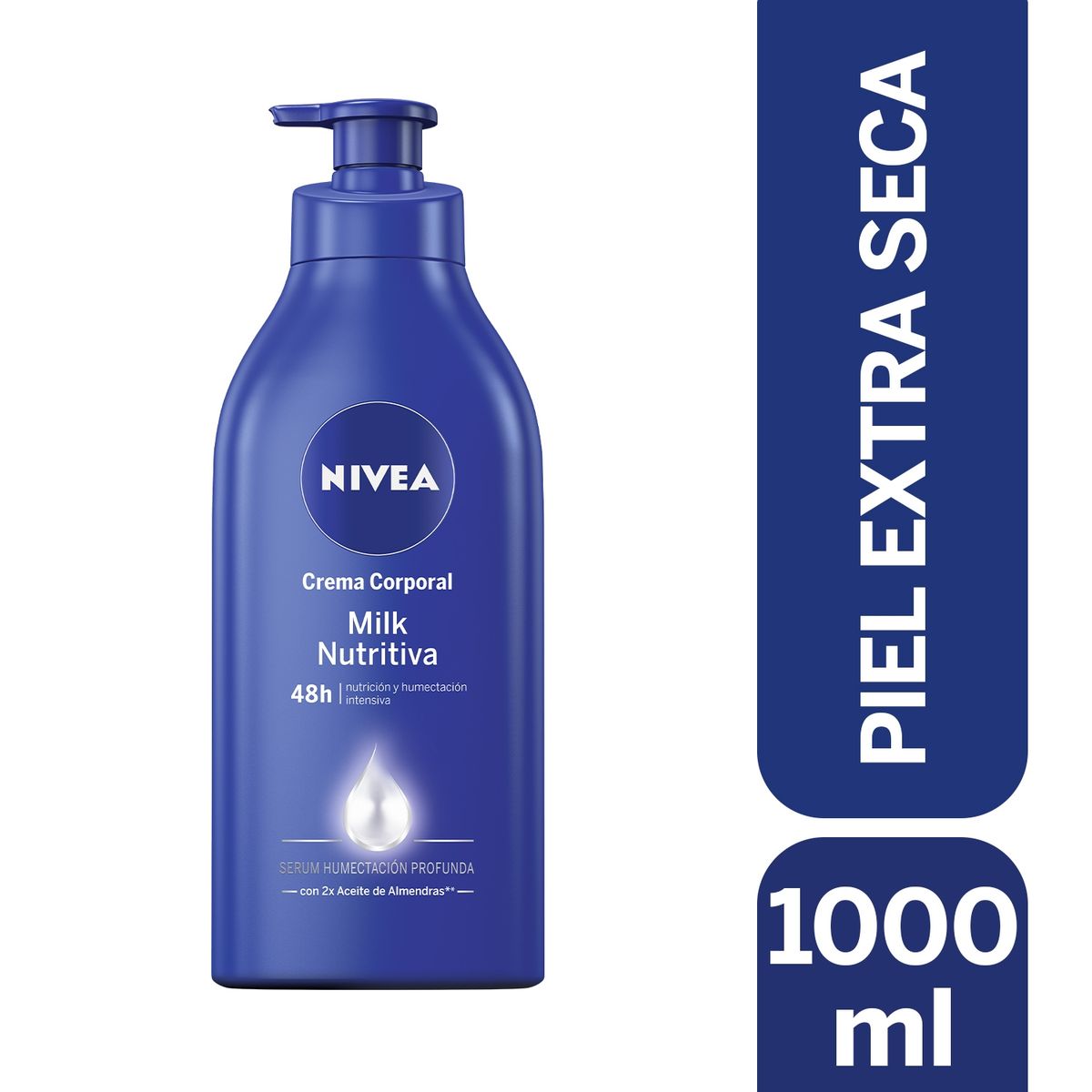 NIVEA - Crema corporal Milk nutritiva piel extra seca 1000ml NIVEA