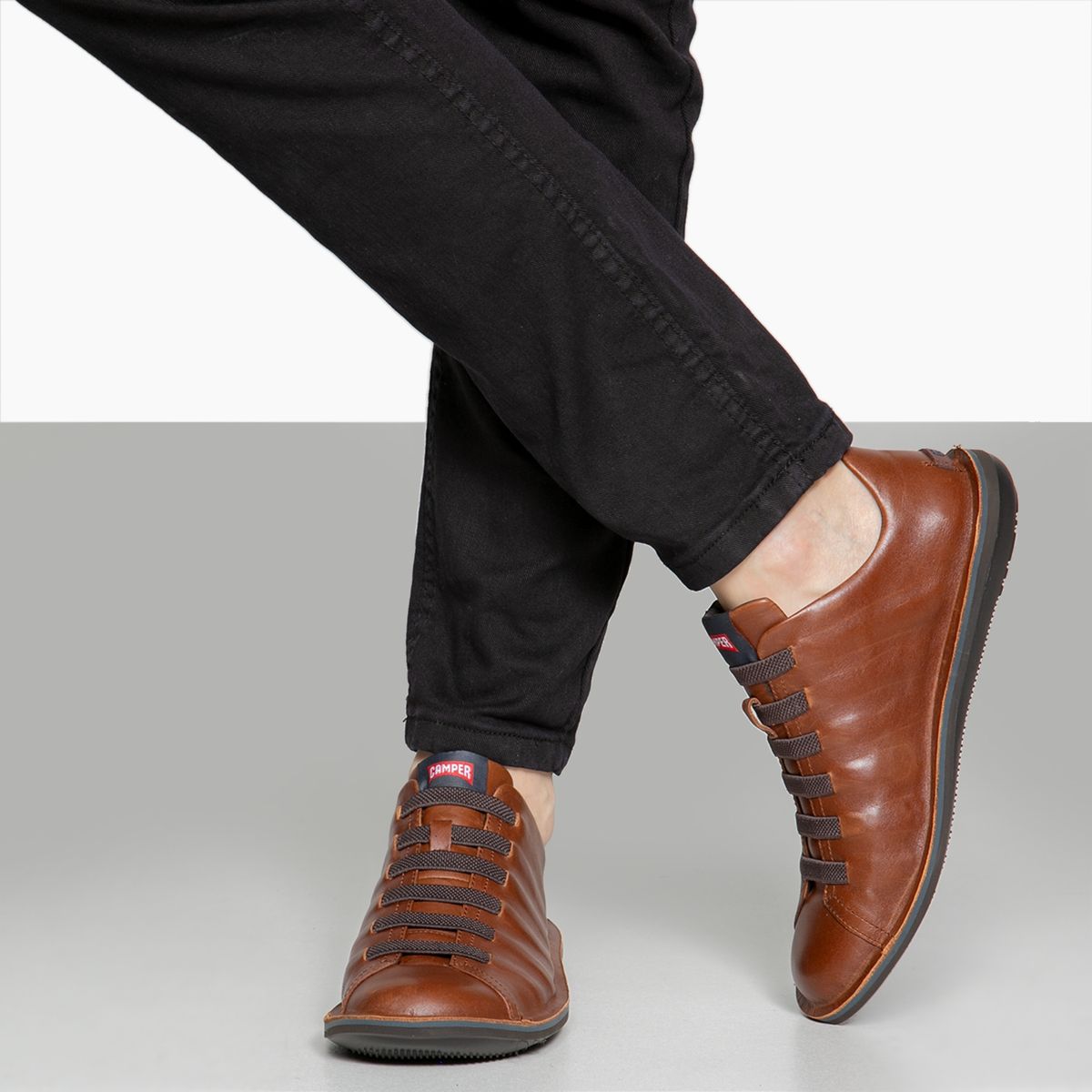 CAMPER - Zapato Casual Hombre Cuero Café