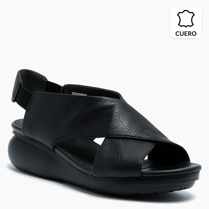CAMPER - Sandalia Mujer Cuero Negro Camper