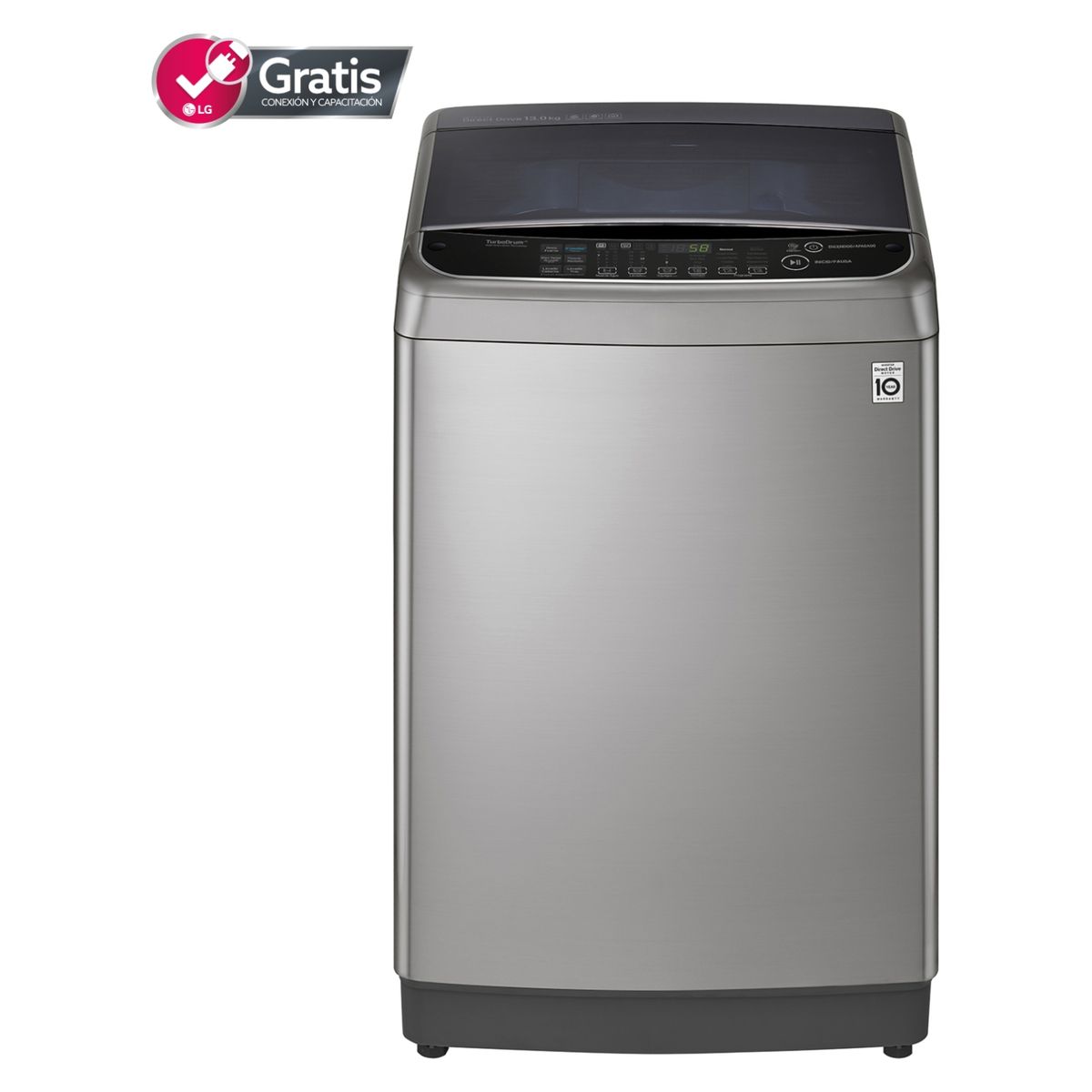 LG - Lavadora Carga Superior 13 Kg LG WT13VS6H TurboWash3D