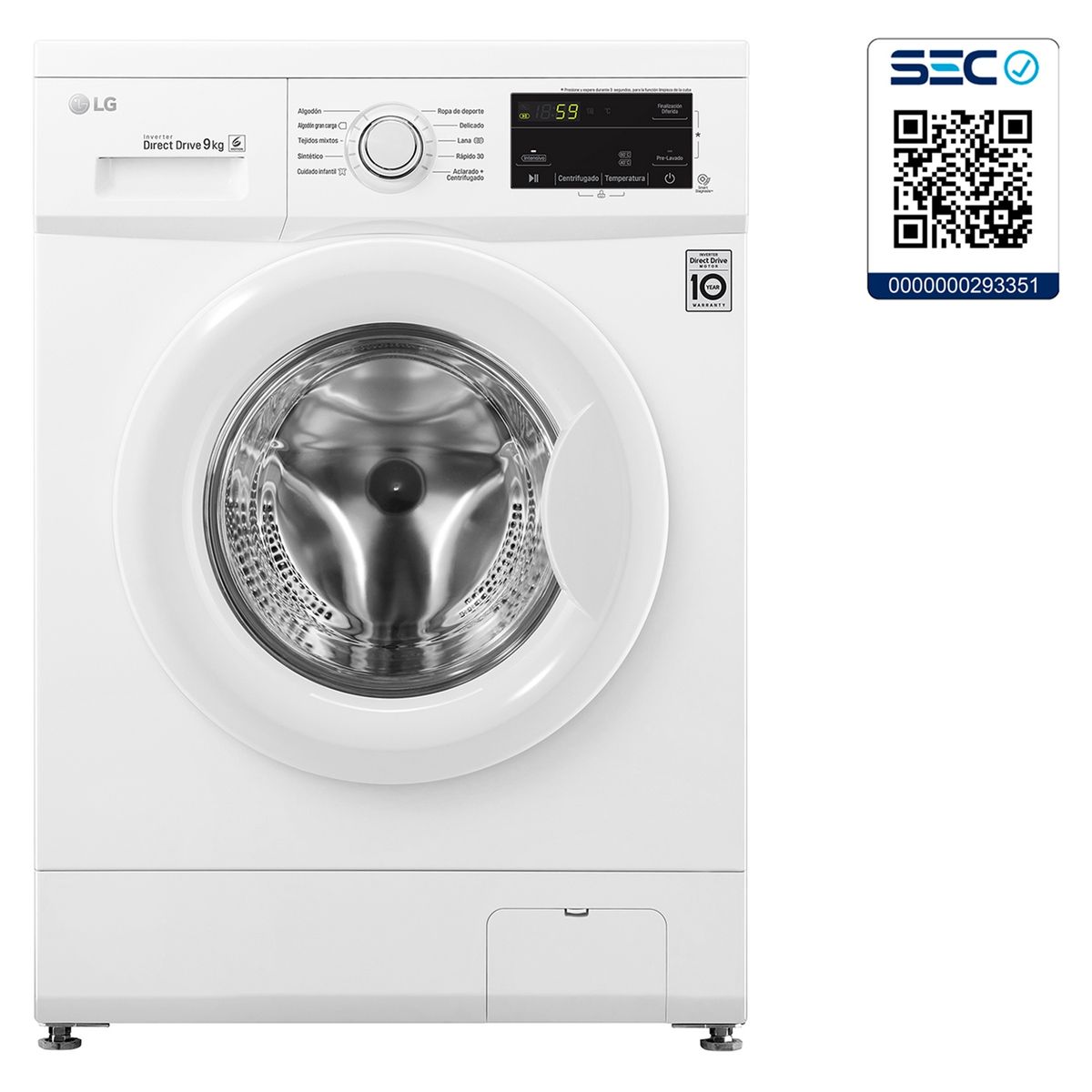 LG - Lavadora Automática Frontal 9 Kg Wm9We6.Abwpe Lg