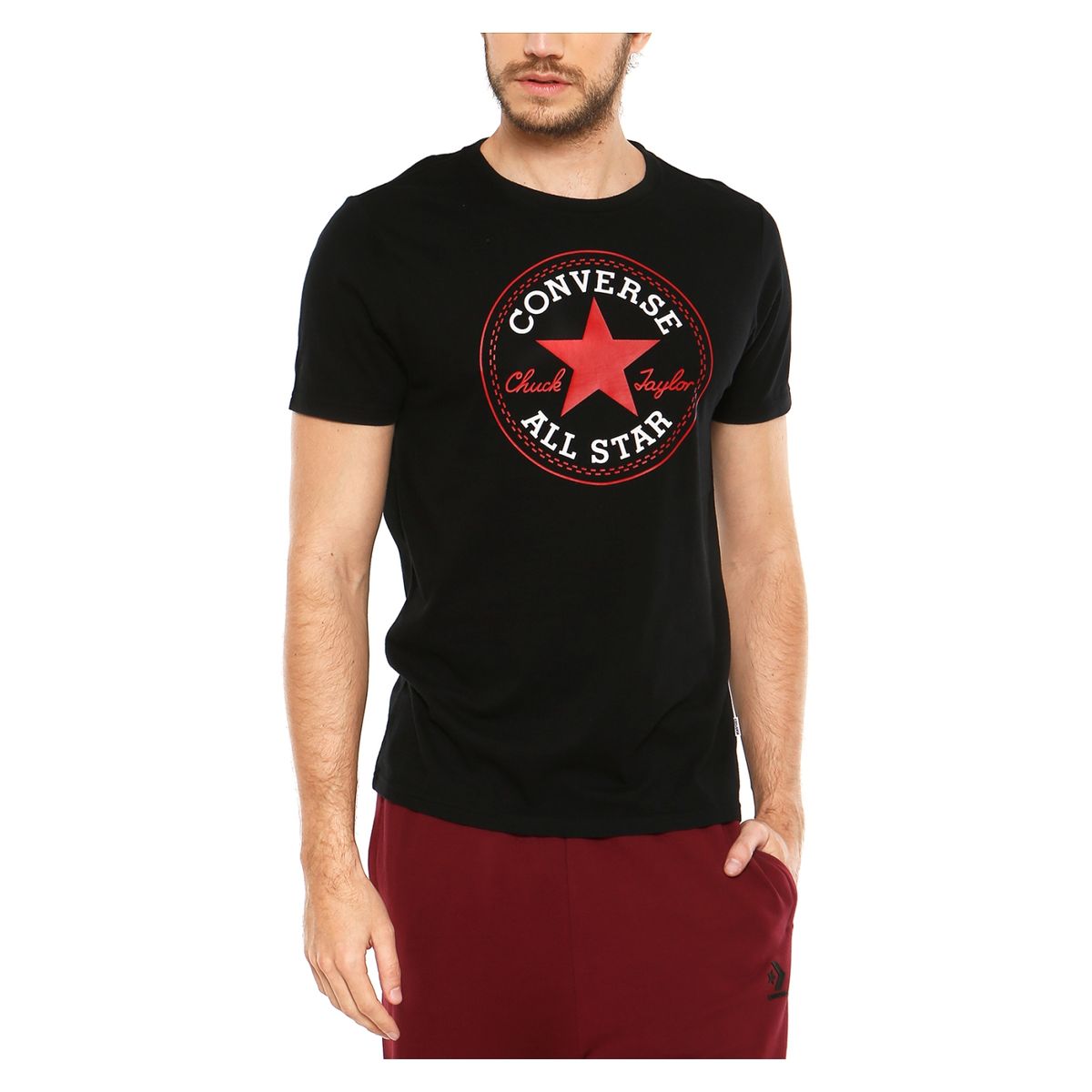 CONVERSE - Polera Hombre Manga Corta Algodón Converse