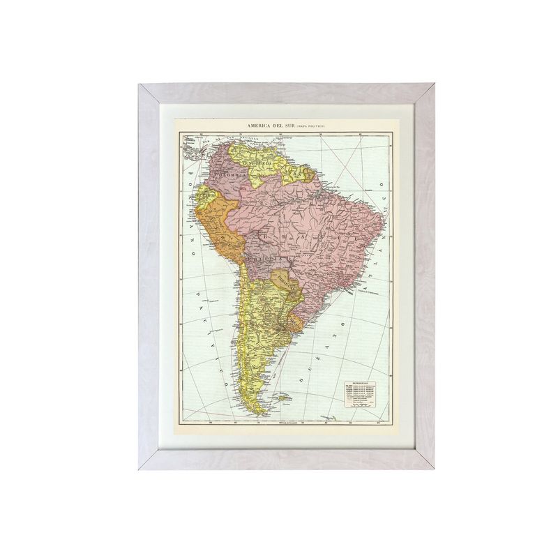 TRAVEL DECO STORE - Mapa Político América Del Sur Pineable