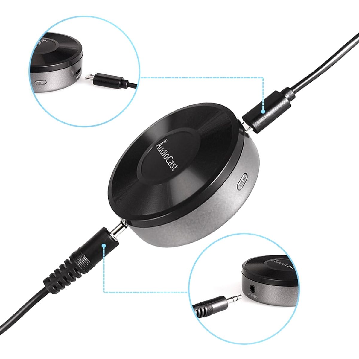 AUDIOCAST - Streamer WiFi Para Spotify Tidal Apple y Otros