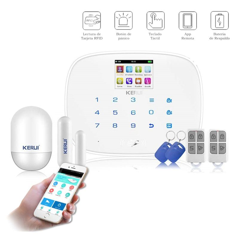 KERUI - Kerui Kit Alarma Inalámbrica Gsm G19 Kerui Smarthome