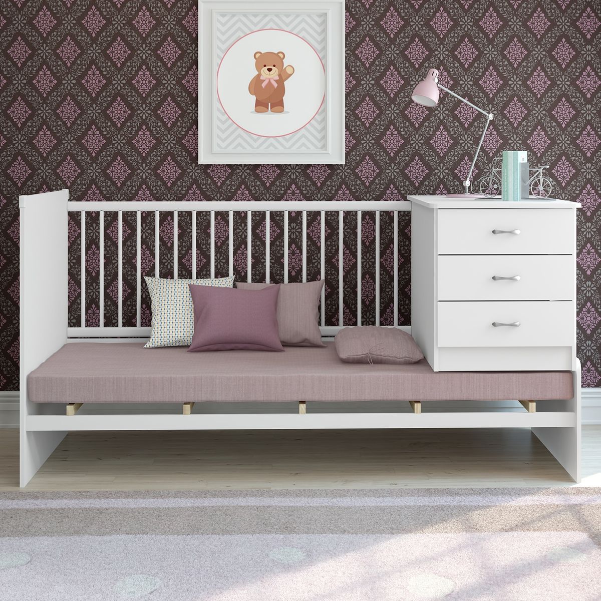 KIDSCOOL - Cuna Bebé Multi Etapas Kippi Blanca Kidscool