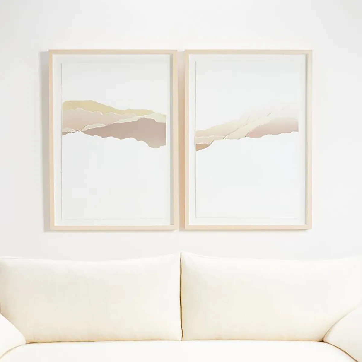 CRATE & BARREL - Set 2 Cuadros Desert Shadowbox Crate & Barrel