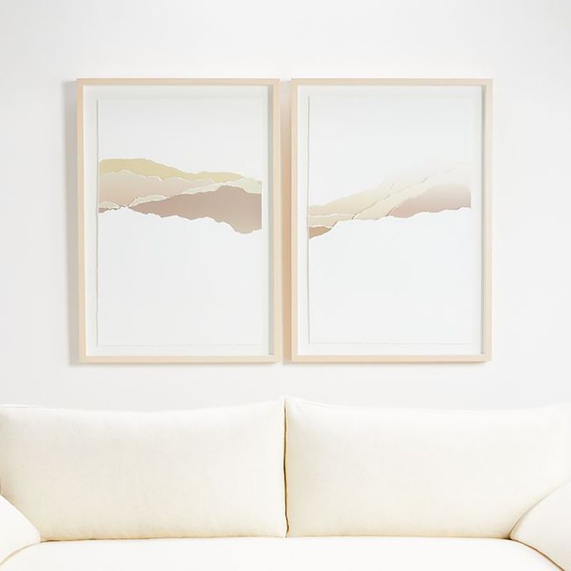 CRATE & BARREL - Set 2 Cuadros Desert Shadowbox Crate & Barrel