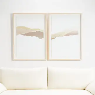 CRATE & BARREL - Set 2 Cuadros Desert Shadowbox