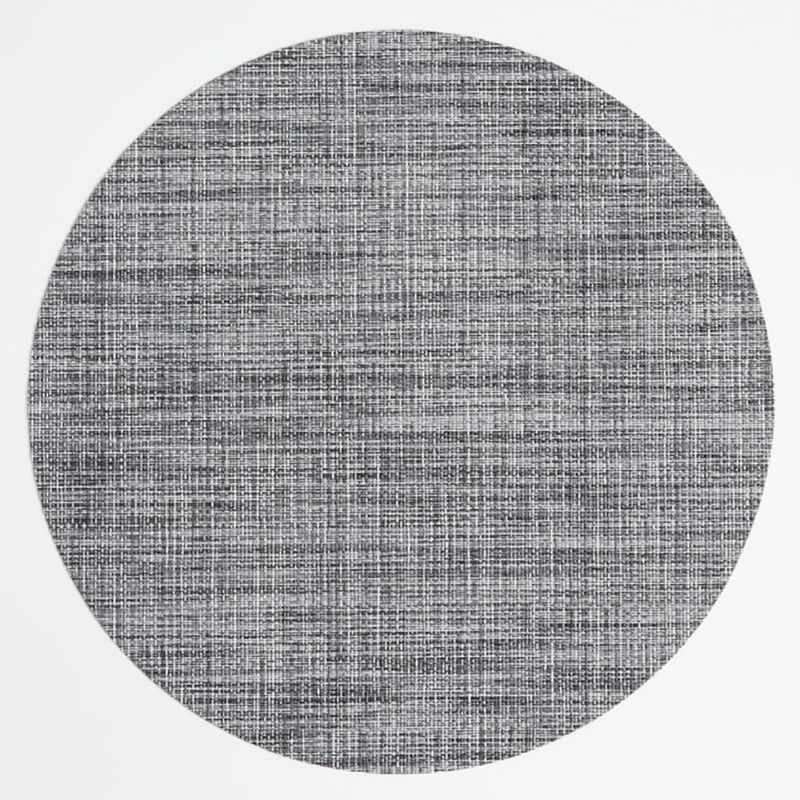 CRATE & BARREL - Individual de Vinilo Redondo Gris