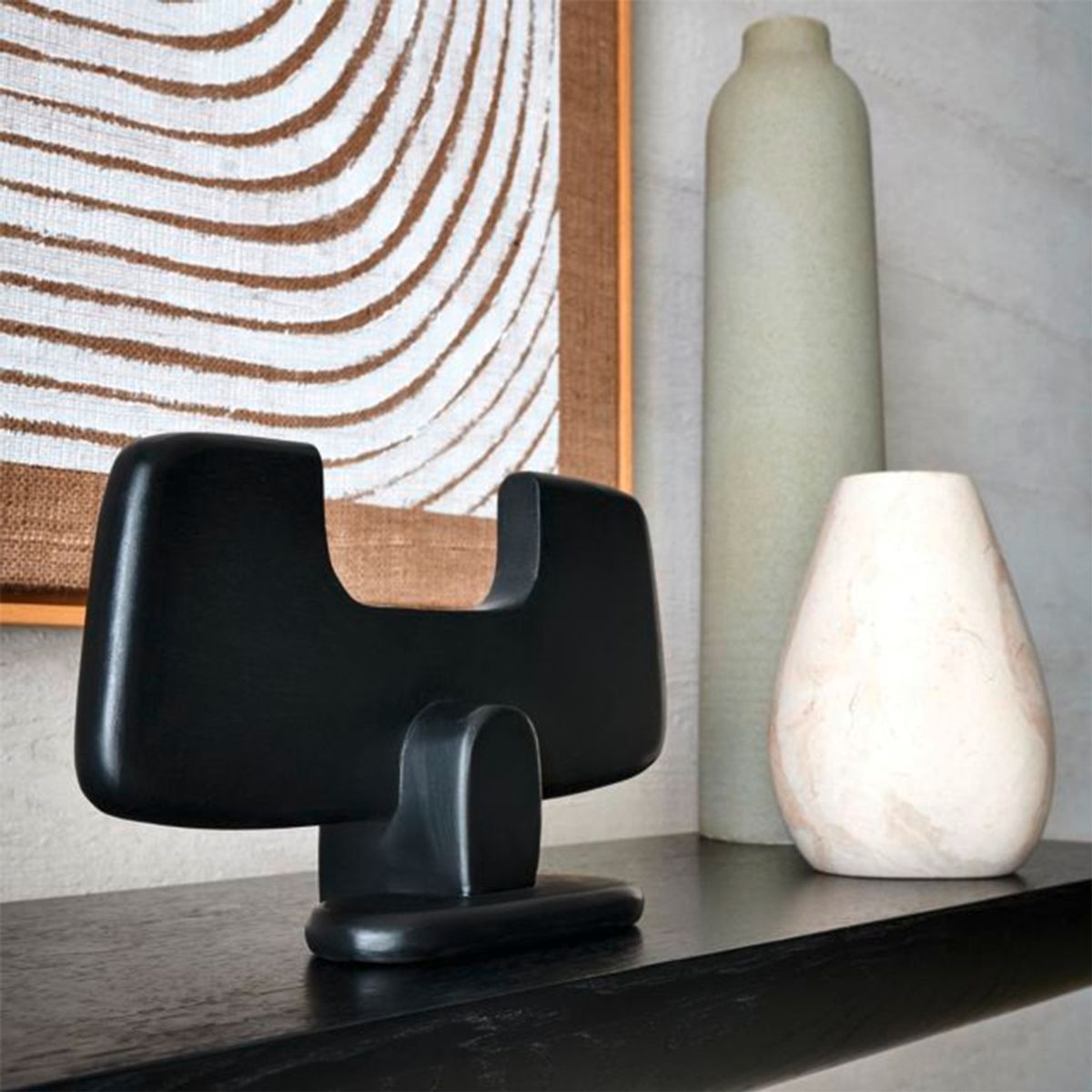 CRATE & BARREL - Jarrón Marmol Lilloo Crate & Barrel