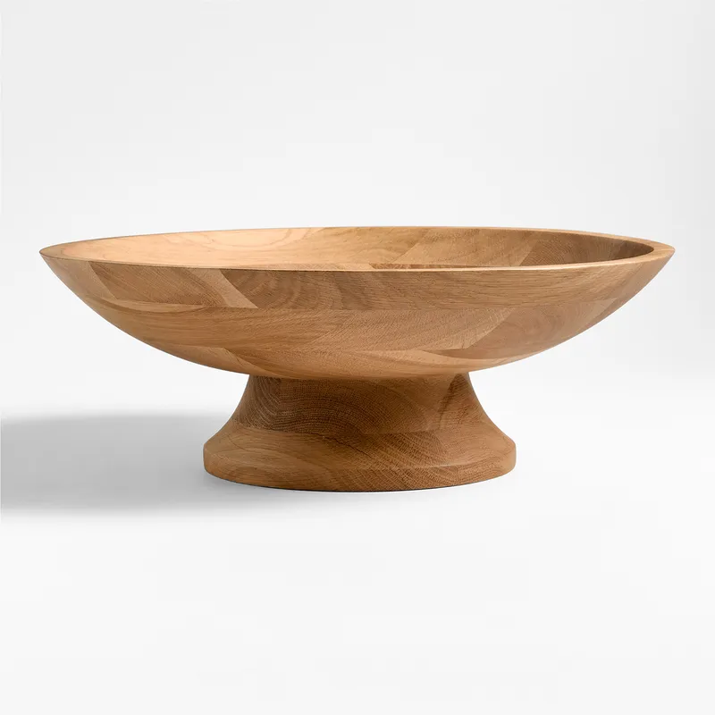CRATE & BARREL - Bowl Alto Madeira Oak Wood 40X14Cm Crate & Barrel