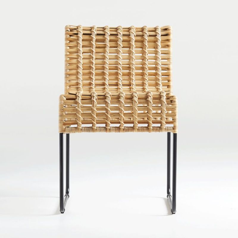 CRATE & BARREL - Silla de Comedor Ratán Natural Chaparr Crate & Barrel