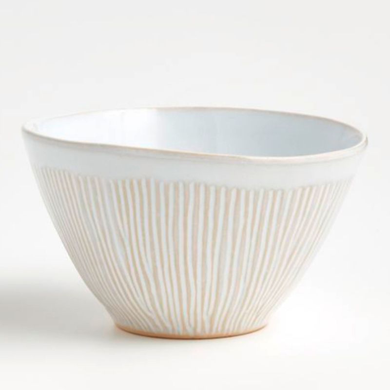 CRATE & BARREL - Bowl Cereales Dover Blanco Con Textura Crate & Barrel