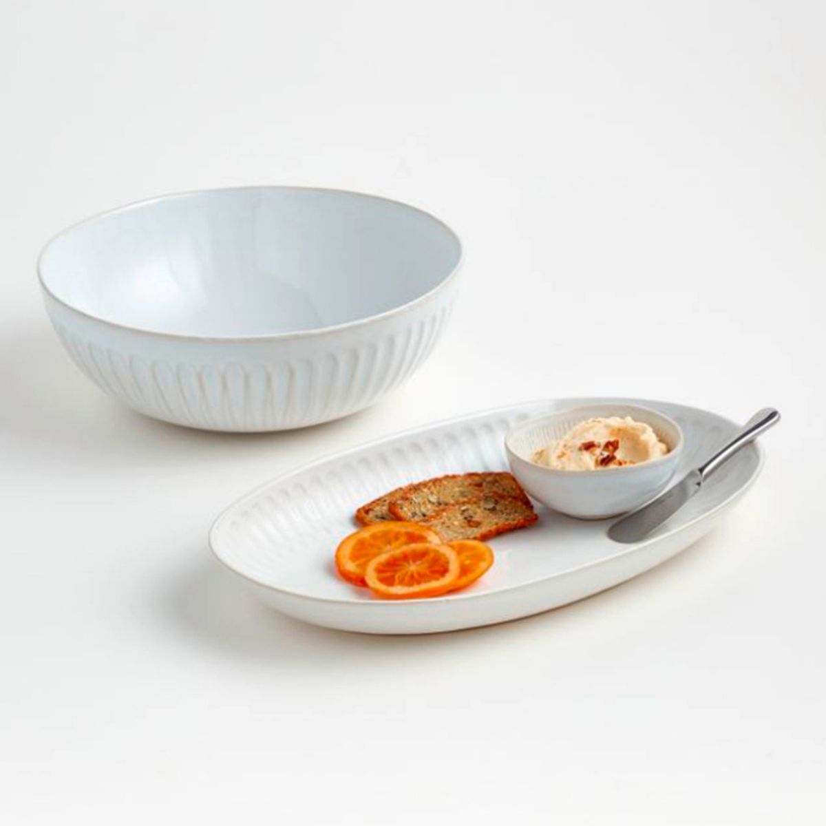 CRATE & BARREL - Bowl Mini Dover Blanco Con Textura Crate & Barrel