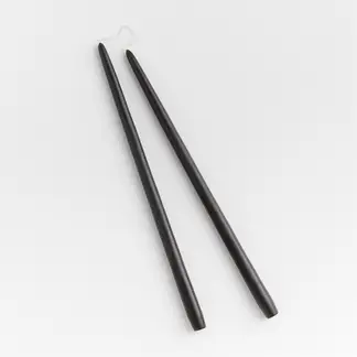 CRATE & BARREL - Set 2 Velas Taper Negra 46Cm
