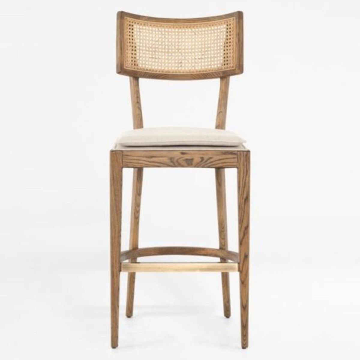 CRATE & BARREL - Taburete Libby Madera Marrón Clara Crate & Barrel