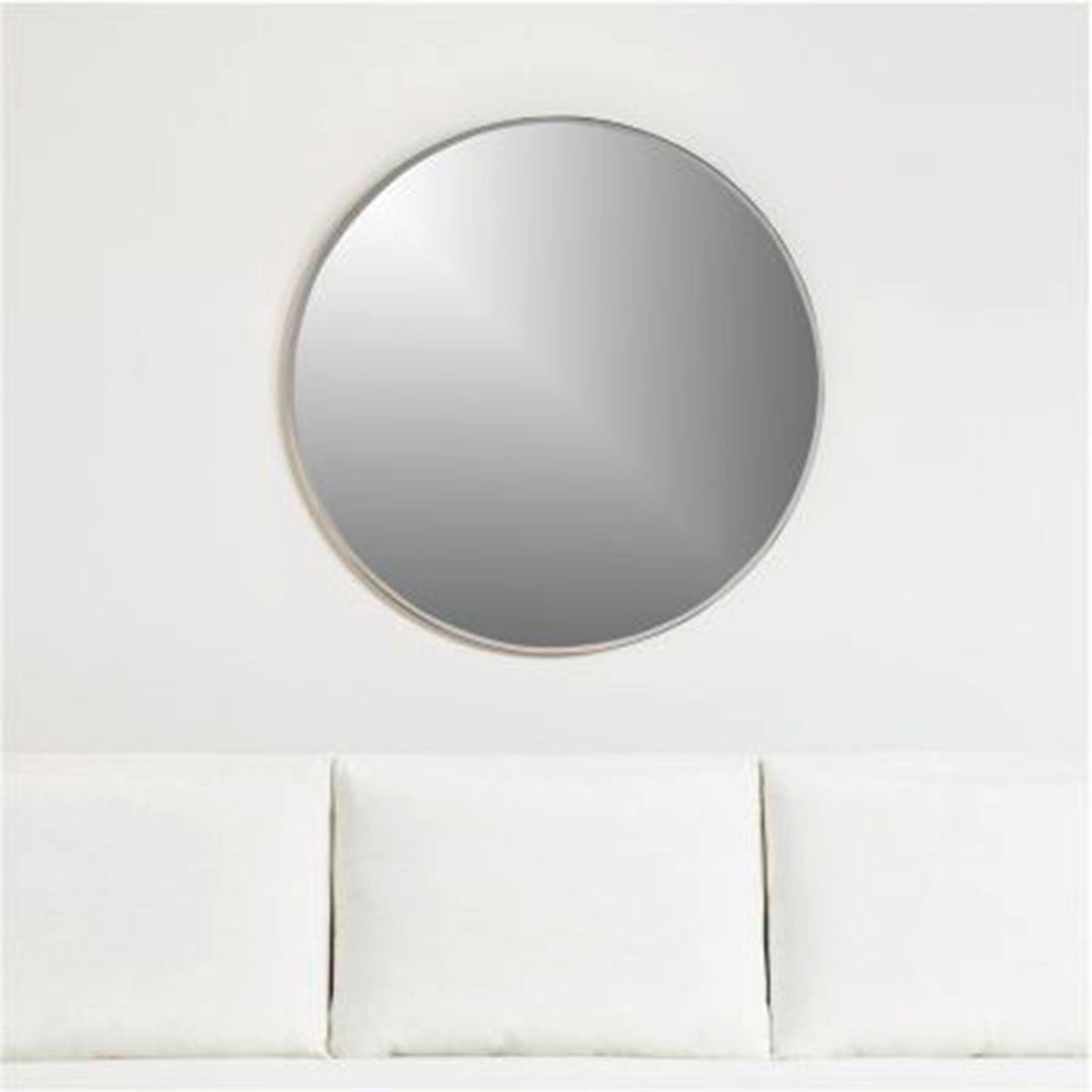 CRATE & BARREL - Espejo Edge Redondo Con Marco Metálico Bronce 91 Cm Crate & Barrel