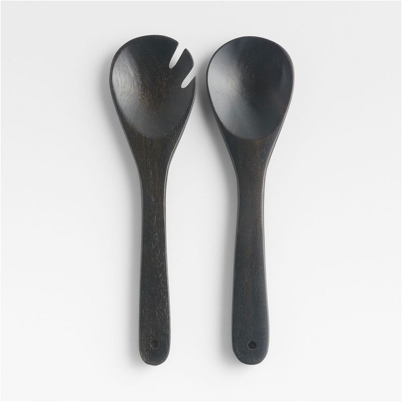 CRATE & BARREL - Set 2 Cubiertos Sevir Tondo Negro Crate & Barrel