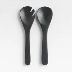 CRATE & BARREL - Set 2 Cubiertos Sevir Tondo Negro