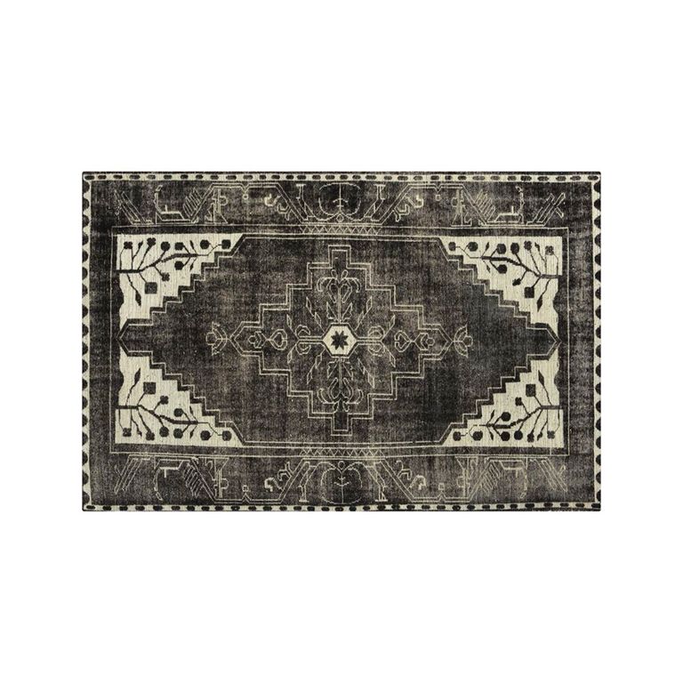 CRATE & BARREL Alfombra Orient Anice Algodón