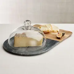 CRATE & BARREL - Tabla Hayes Madera Marmol
