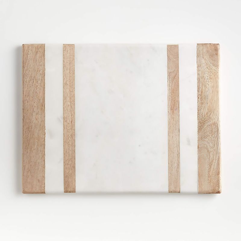 CRATE & BARREL - Tabla Madera Marmol Crate & Barrel