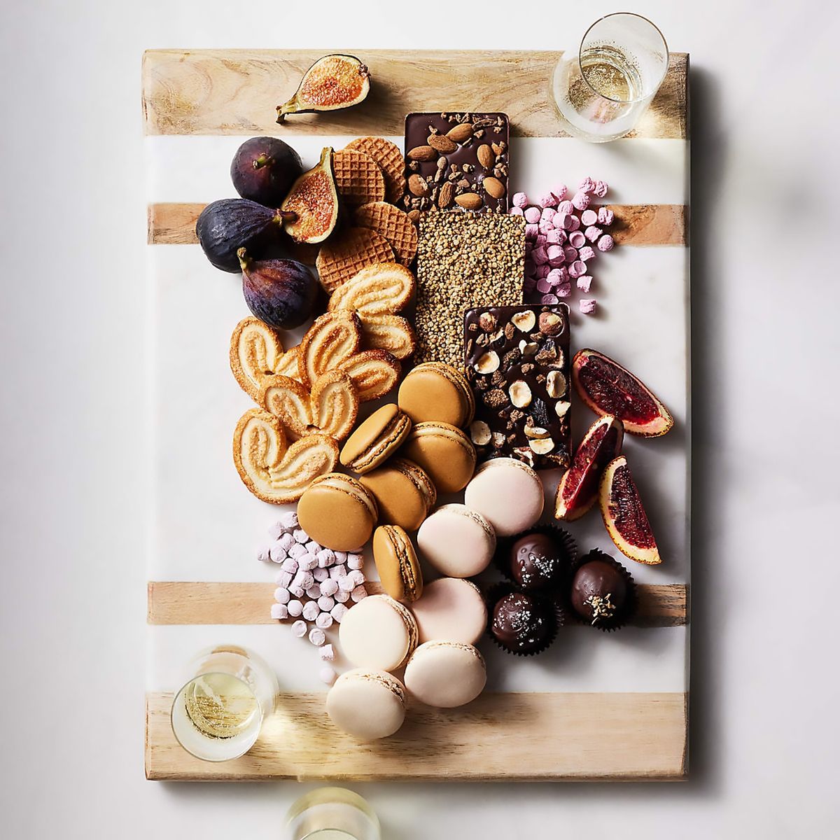CRATE & BARREL - Tabla Madera Marmol Crate & Barrel