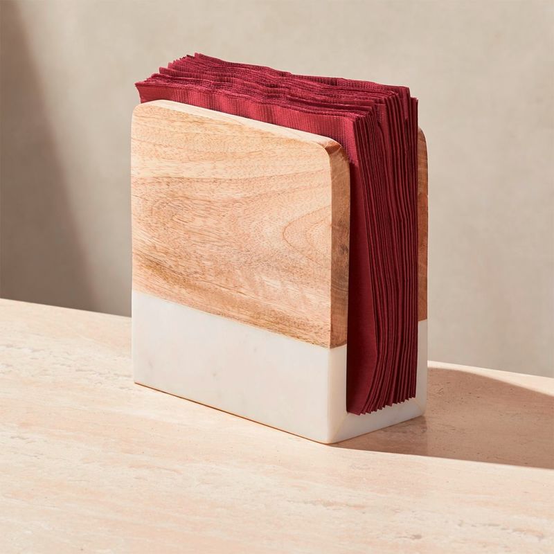 CRATE & BARREL - Servilletero Madera Crate & Barrel
