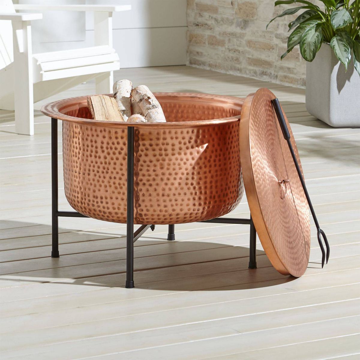 CRATE & BARREL - Brasero Cobre