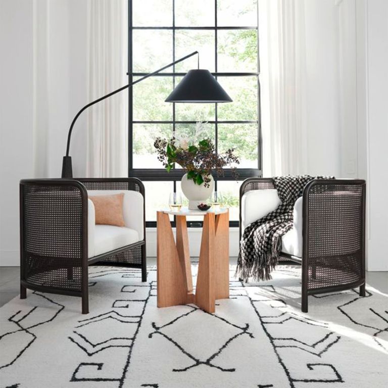Silla Fields Negra Cojin Blanco