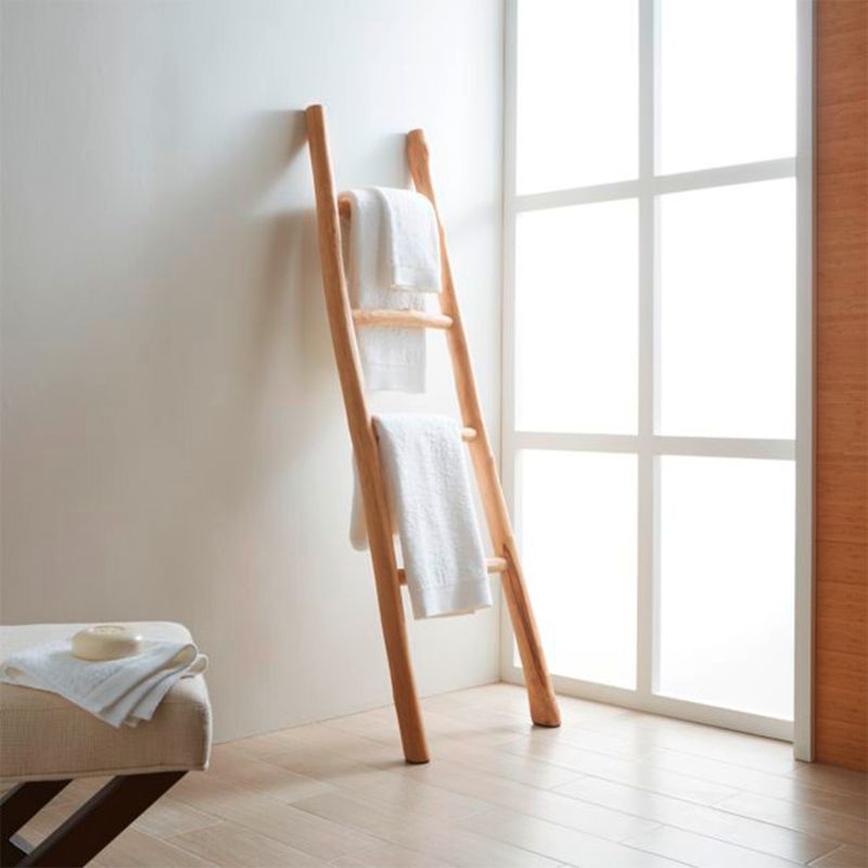 CRATE & BARREL - Escalera Decorativa Teca Crate & Barrel