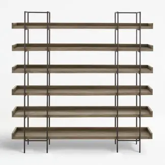 CRATE & BARREL - Estante 6 Niveles Beckett Gris