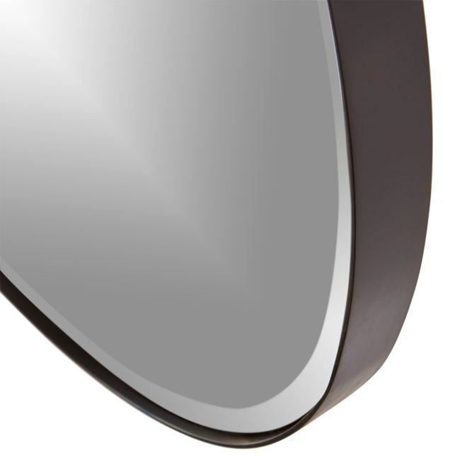 CRATE & BARREL - Espejo Redondo Con Marco Metálico Negro 121 Cm Crate & Barrel