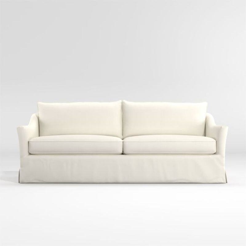 CRATE & BARREL - Sofá Keely 3 Cuerpos Blanco Crate & Barrel