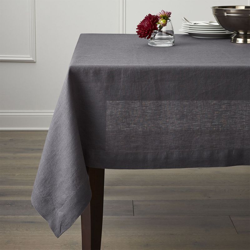 CRATE & BARREL - Mantel Lino Marin Grafito 152x305cm