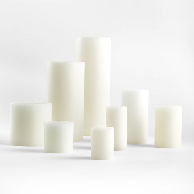 CRATE & BARREL - Vela Pilar Blanca Crate&Barrel