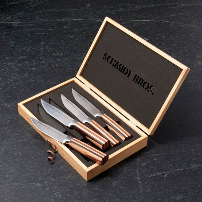 CRATE & BARREL - Juego 4 Cuchillos Para Bistec Schmidt Brothers Crate & Barrel